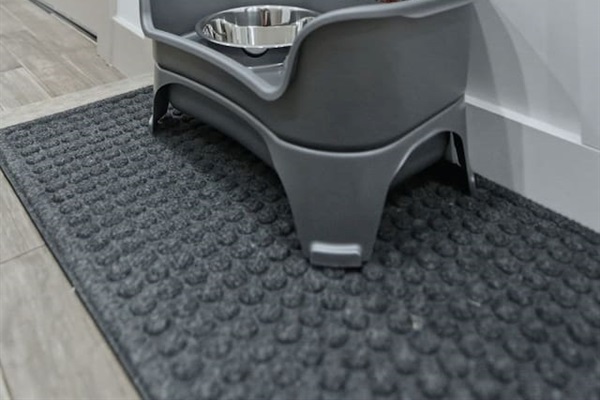 Pet-friendly touch with a convenient feeding station for your furry companion