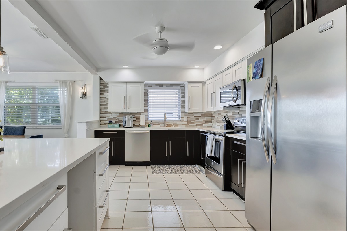 Shiny, modern, and fully loaded kitchen