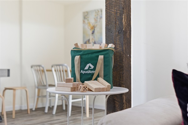 Lower level with Smart TV, PlayStation 5, foosball, mini pool table