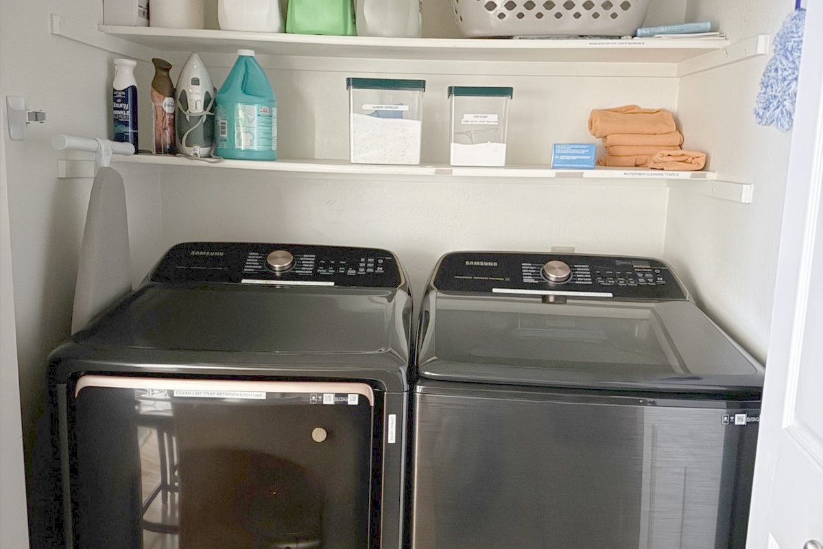 Laundry Closet in the kitchen area