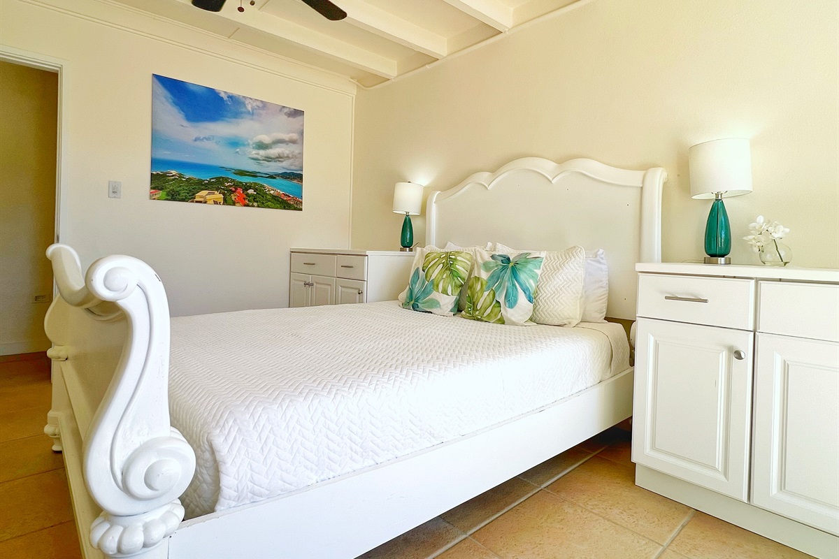 Spacious and bright, the bedrooms are designed for restful nights.