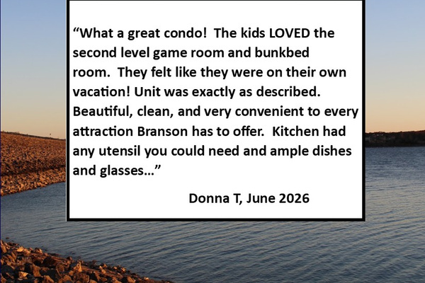 We provide so many of the things you can't do without on vacation; so you can just bring your family.