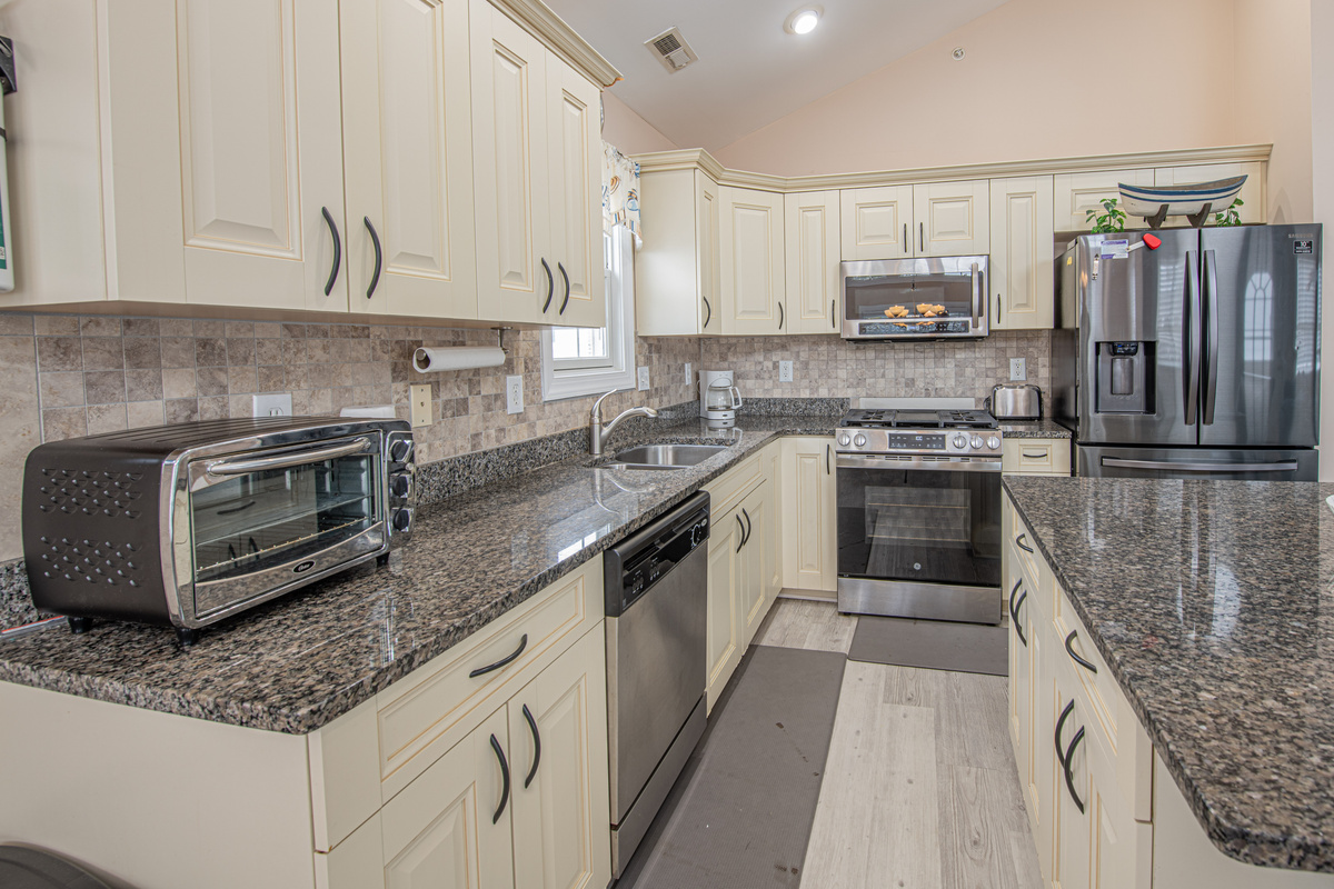 Kitchen Countertop with Stainless Steel Appliances