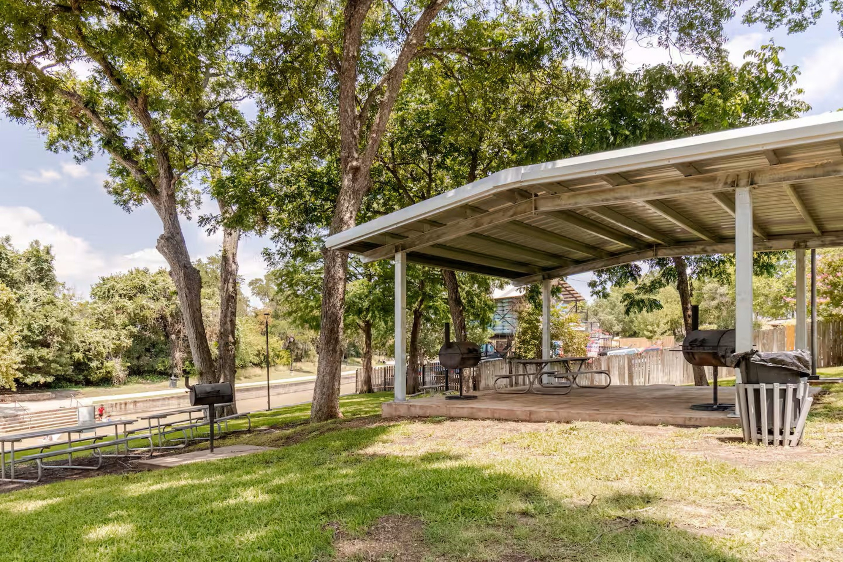 Picnic anyone?  BBQ pits, tables and pavilion available on a first come, first served basis.