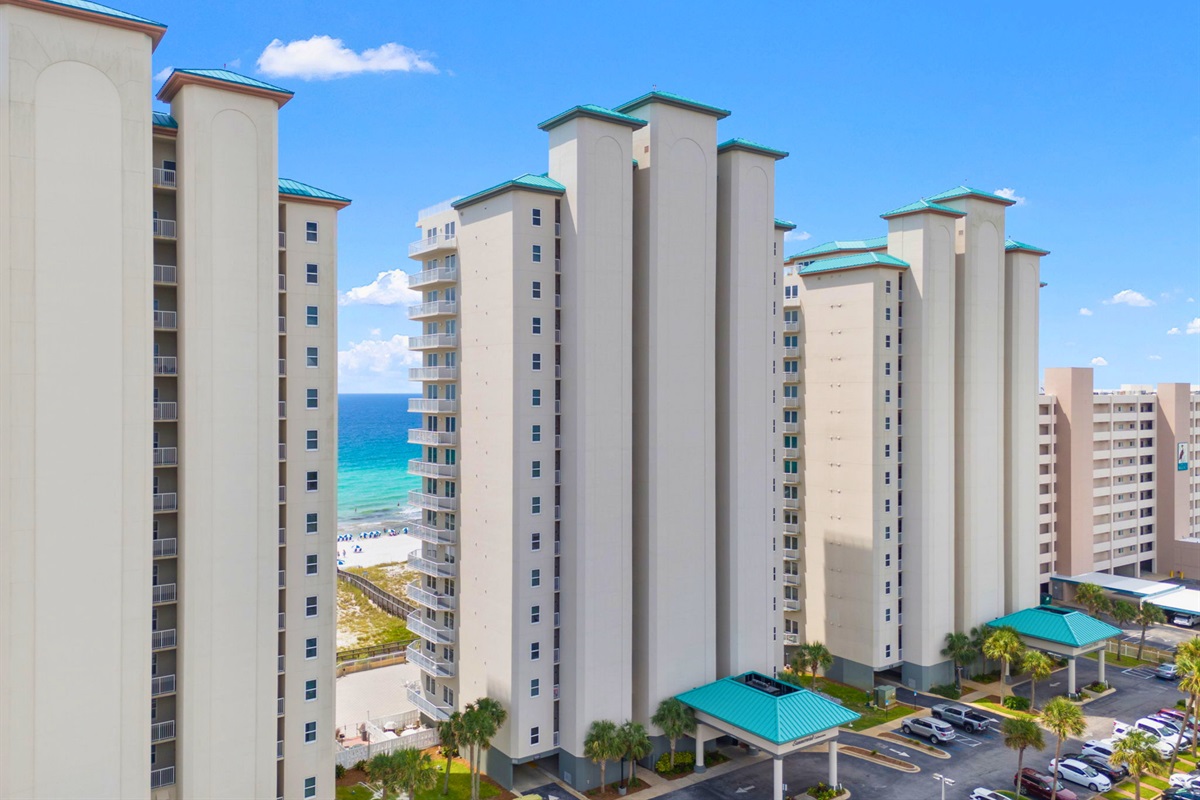The condo tower places you just steps away from the sand, surf, and oceanfront relaxation.