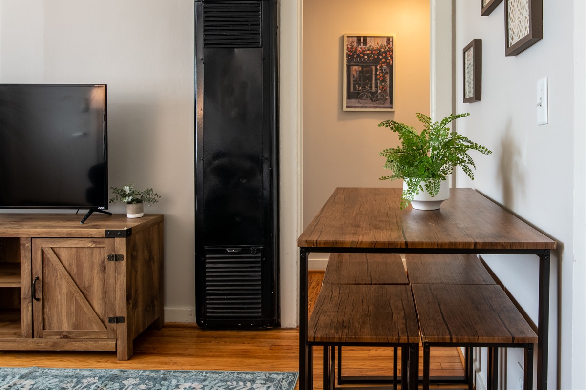 Open concept living and dining space with plenty of room to relax or enjoy a meal