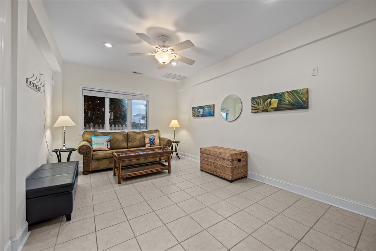 Ground floor living room with cozy seating space