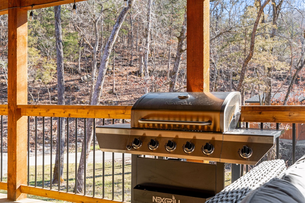 Covered outdoor grill area, ready for easy cookouts and shared meals.