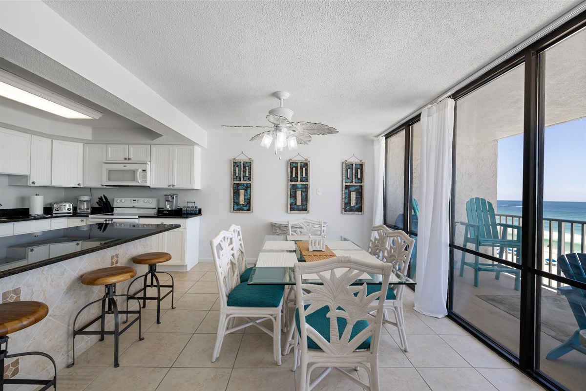 Dining room and bar seating