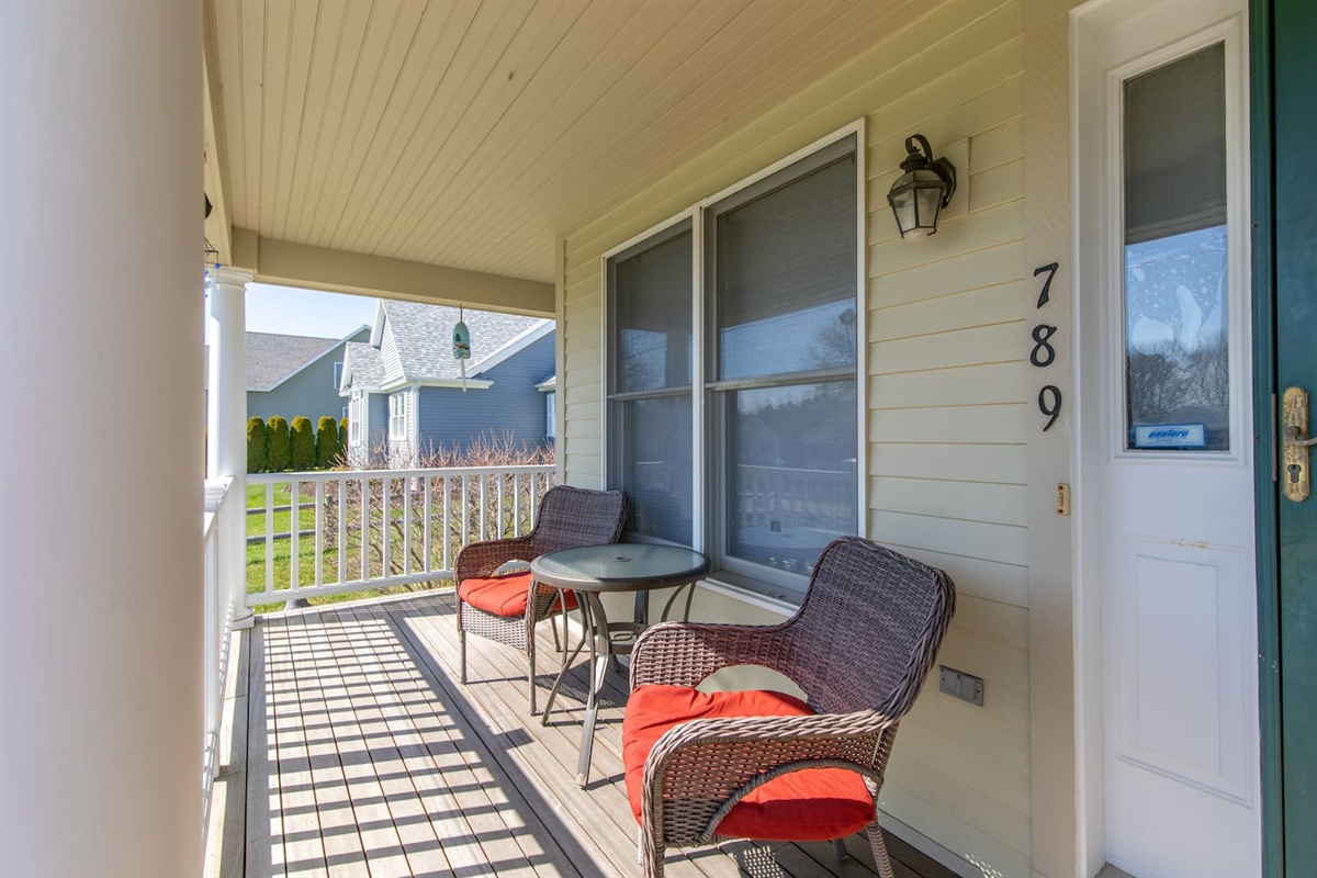 Grab that morning cup of coffee and enjoy the salty breeze on the front porch!
