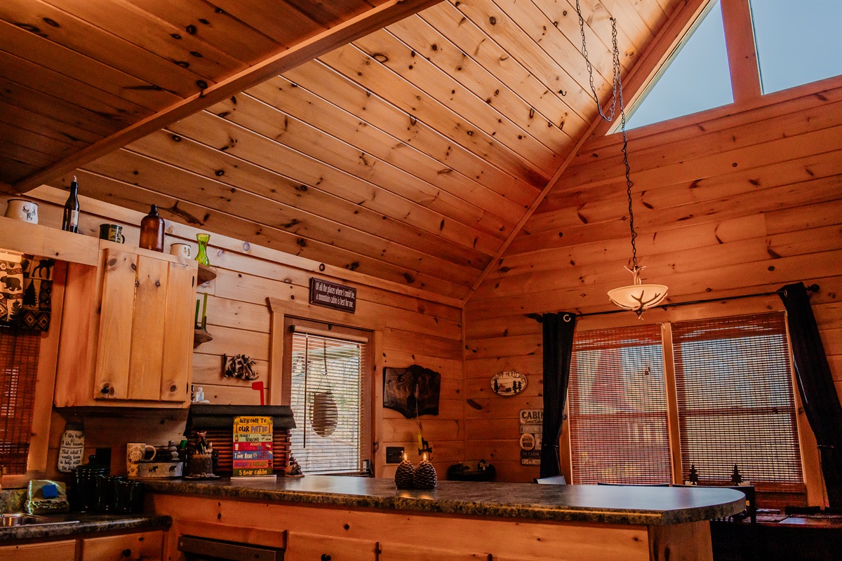 Kitching overlooking the dining area