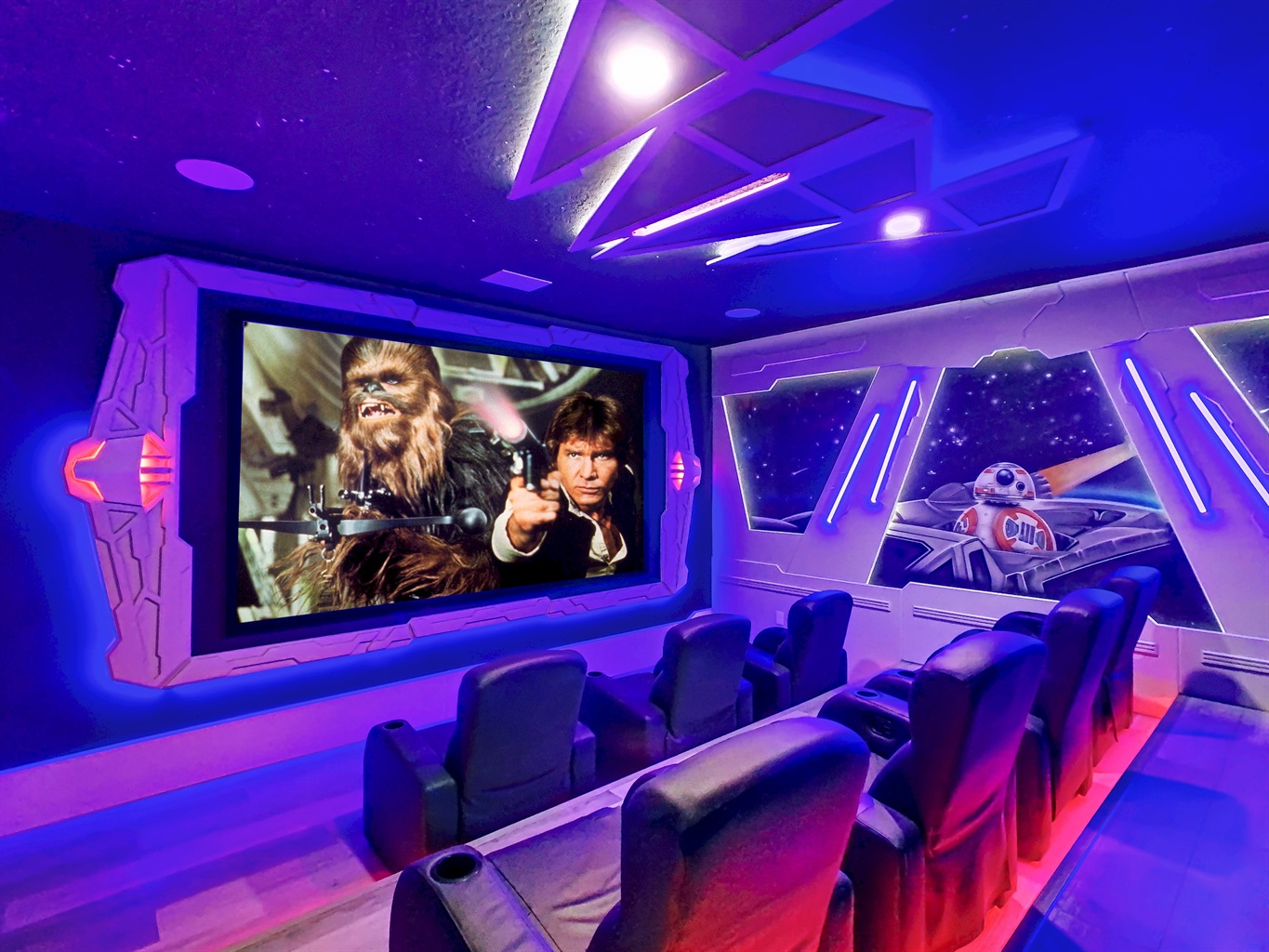 Star Wars Theme Movie Theater-132" Screen-Surround Sound