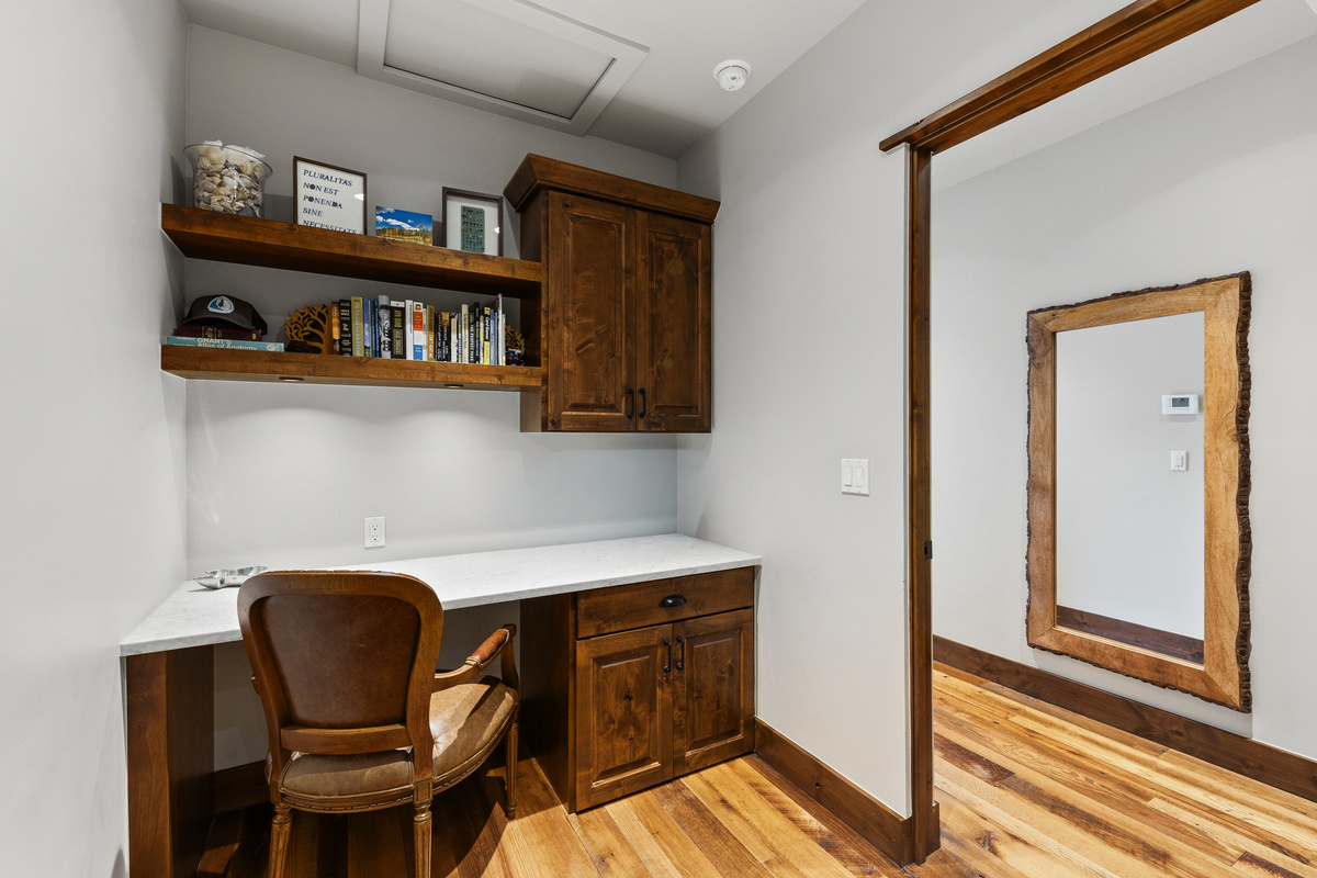 Workspace on top level landing just outside of primary bedroom
