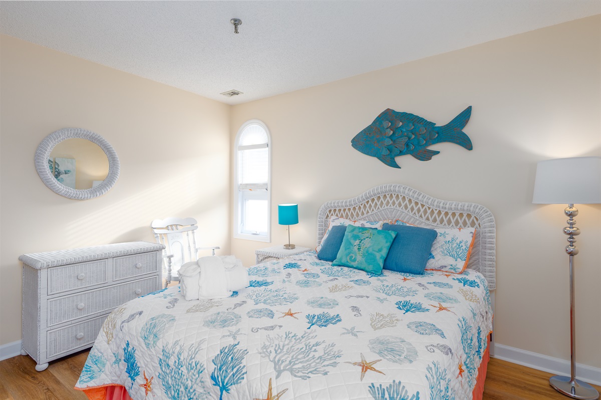 Bedroom 2 with coastal decoration