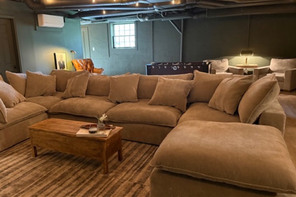 Comfortable seating for your group to unwind after a day in Athens