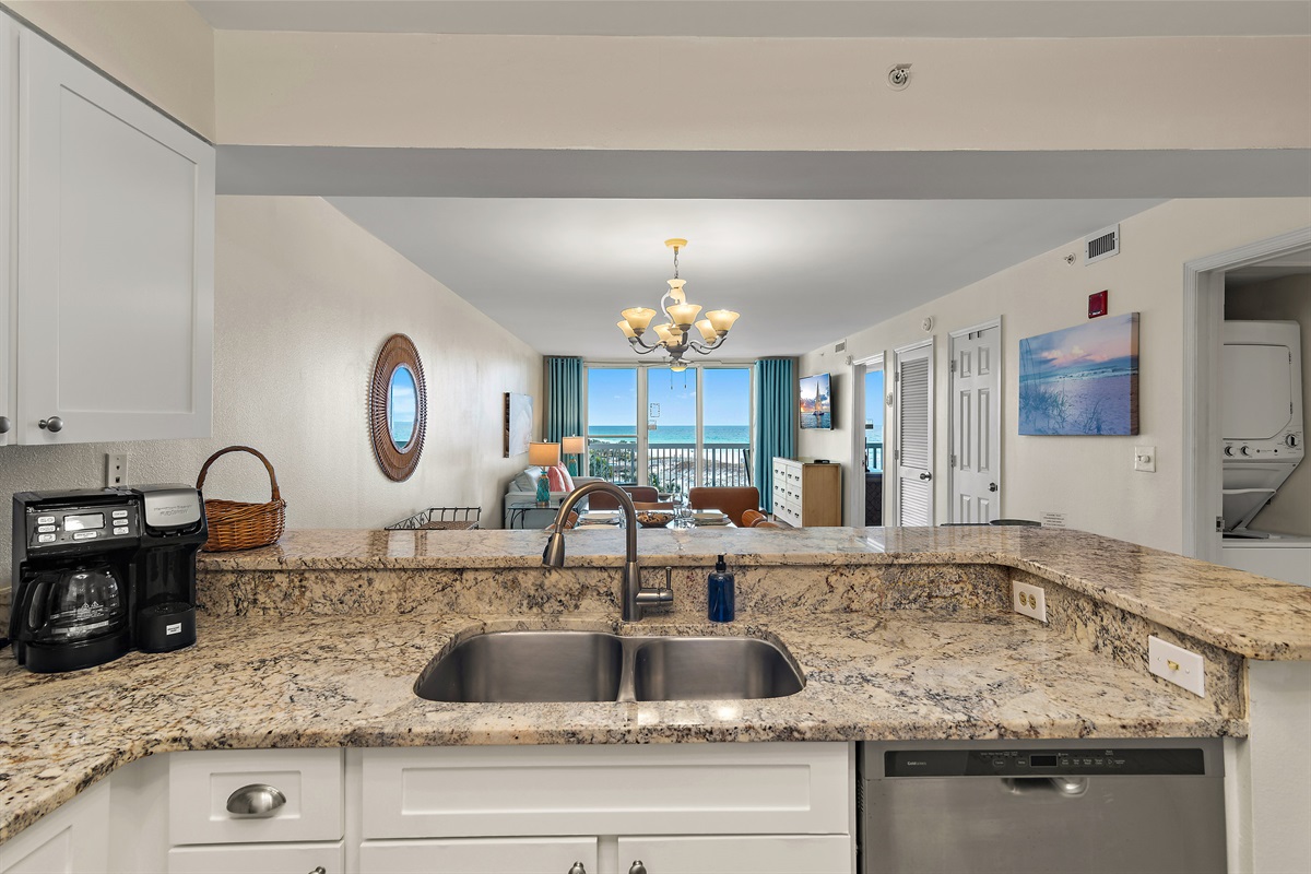 Gulf views from kitchen