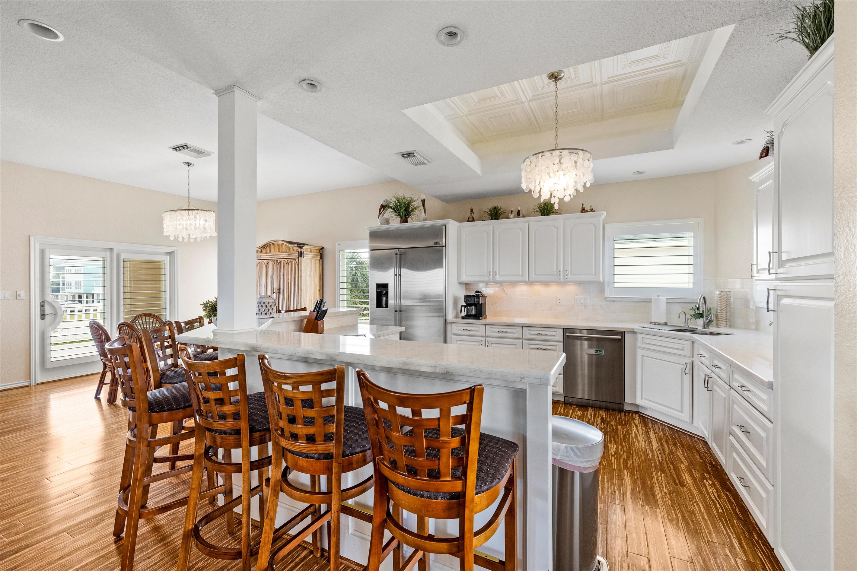 “Bright, breezy space to relax after beach days.”