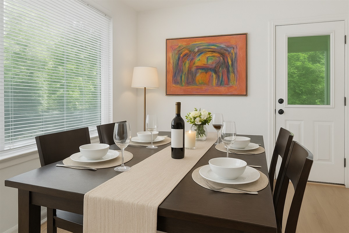 spacious dining room for big group vacation