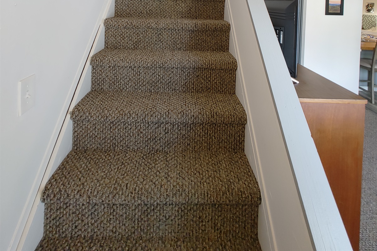 Stairs to cozy sleeping loft