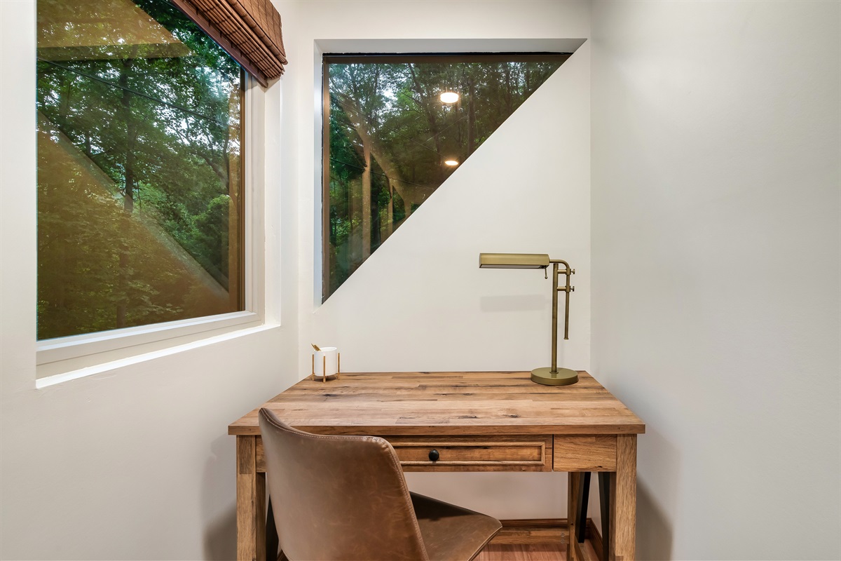 Remotely work in the private corner of the en suite