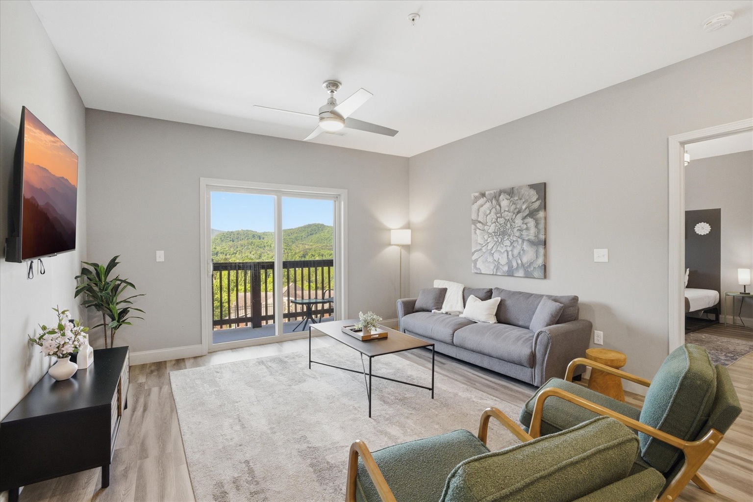 In Unit 1, this is where everything comes together—plenty of seating, an open layout, and a TV ready for movie nights or game days. It’s easy to settle in and stay awhile.