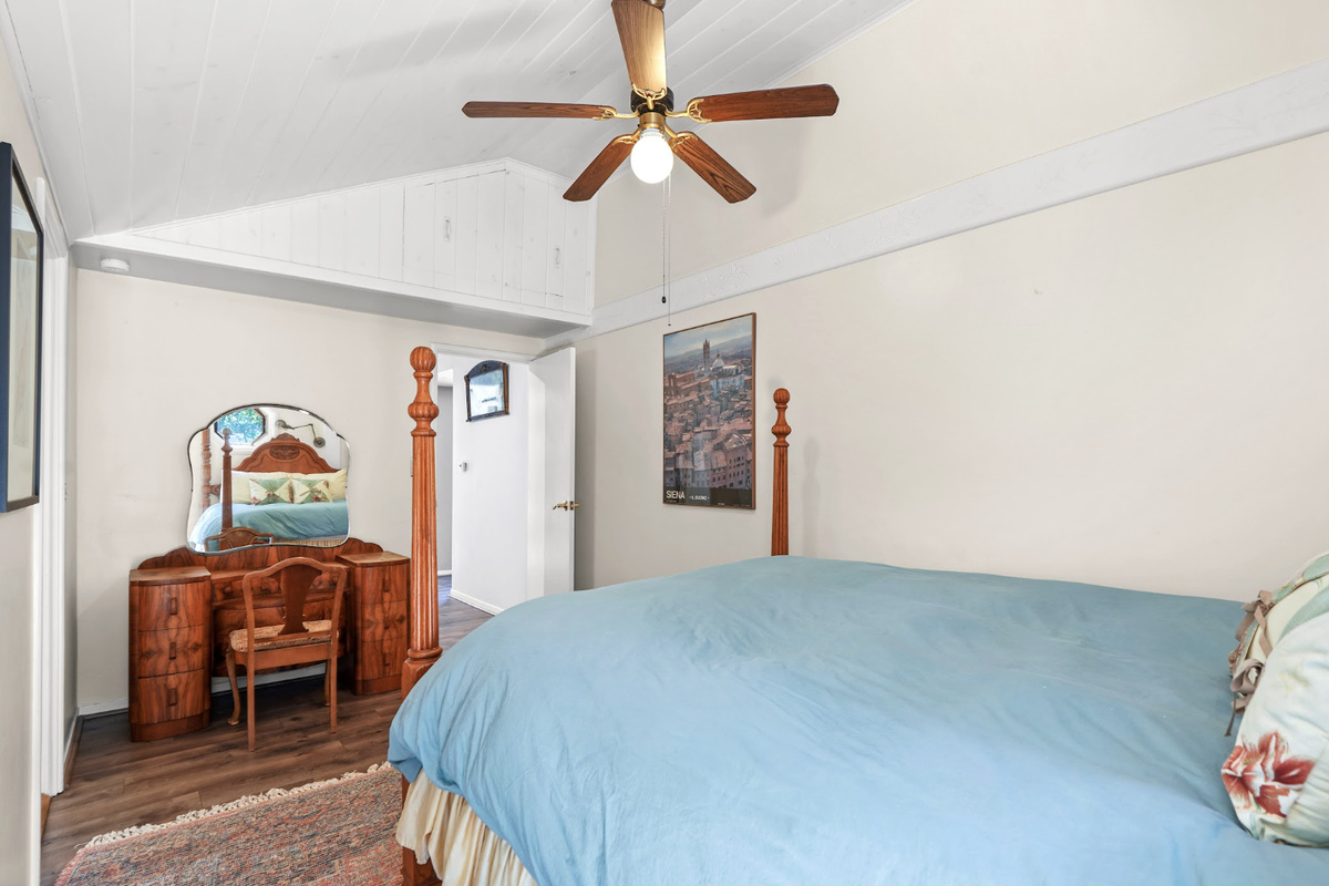 Spacious bedroom with classic charm