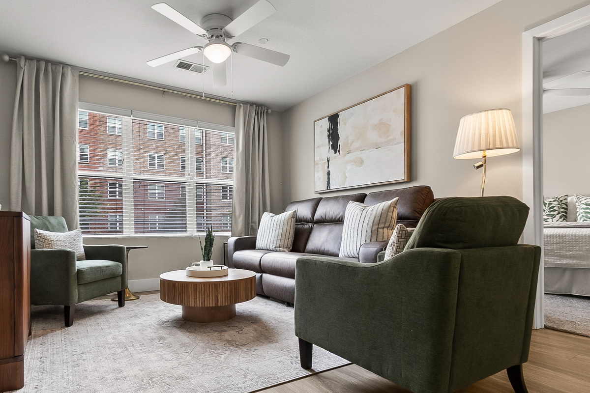 Living Room with Reclining Couch