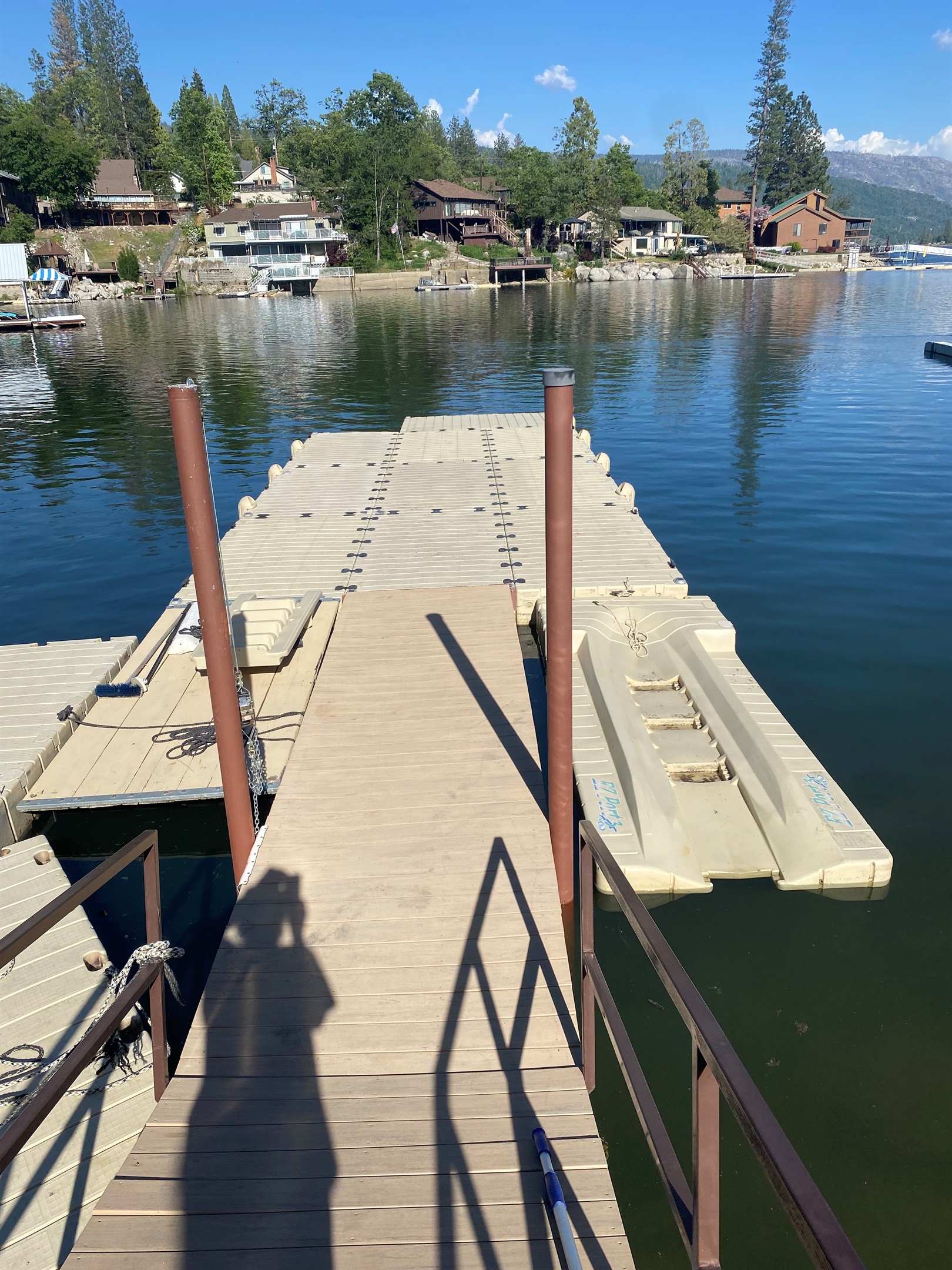 View of lake from our boat dock
