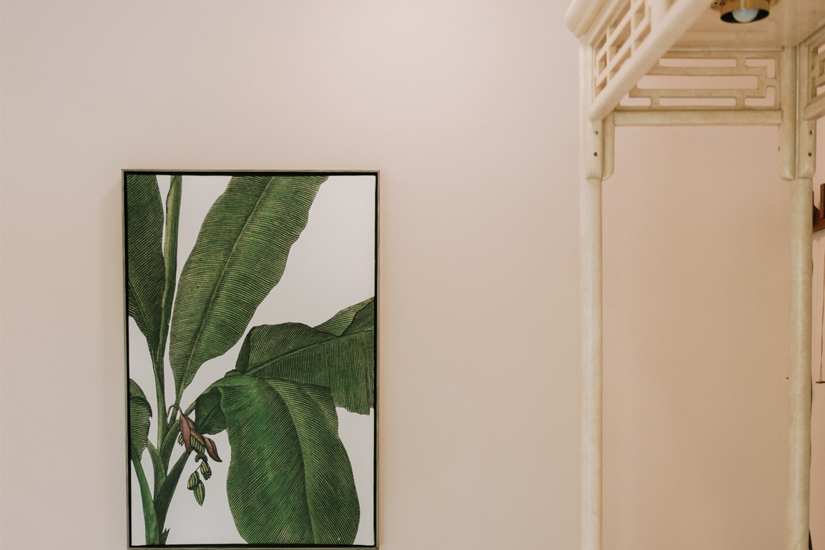 Throughout the home, you'll find delightful art that brings the whole experience together.