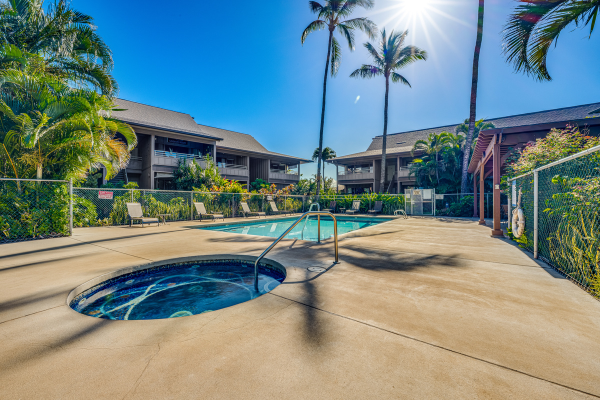 Relax in the hot tub, cool off in the refreshing pool