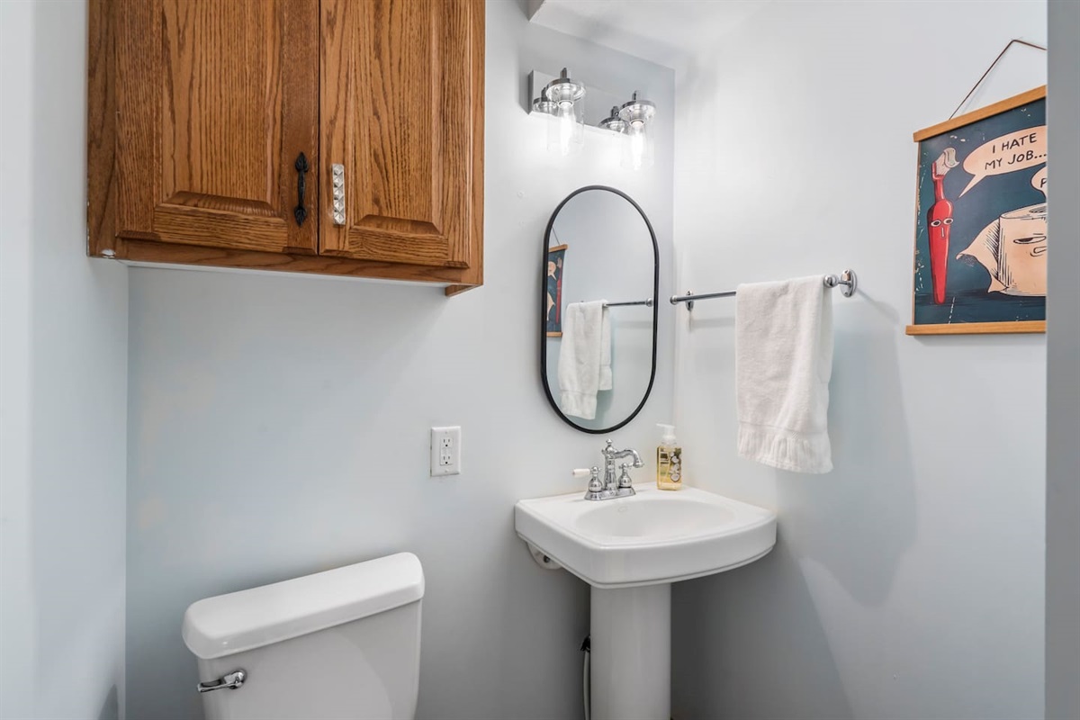 Downstairs half bath