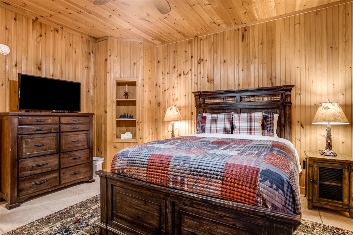 Cozy bedroom on lower level