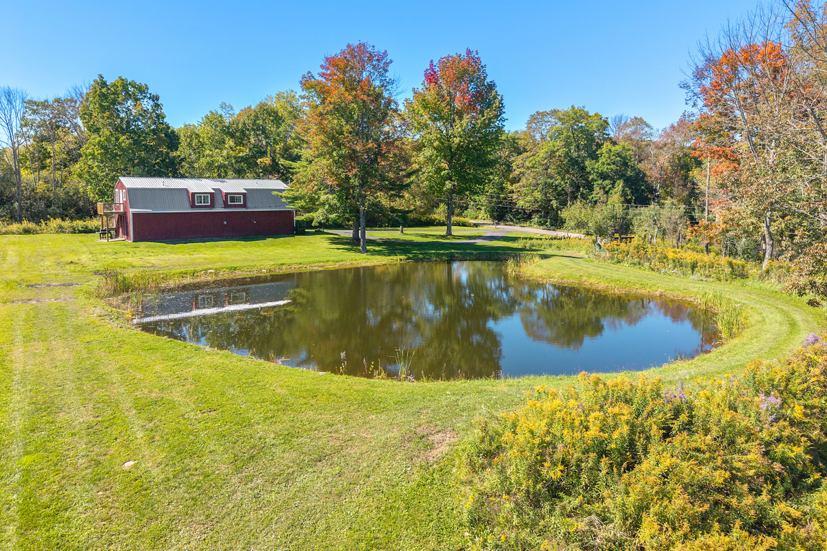 Breezy Acre Farm Apartments pond