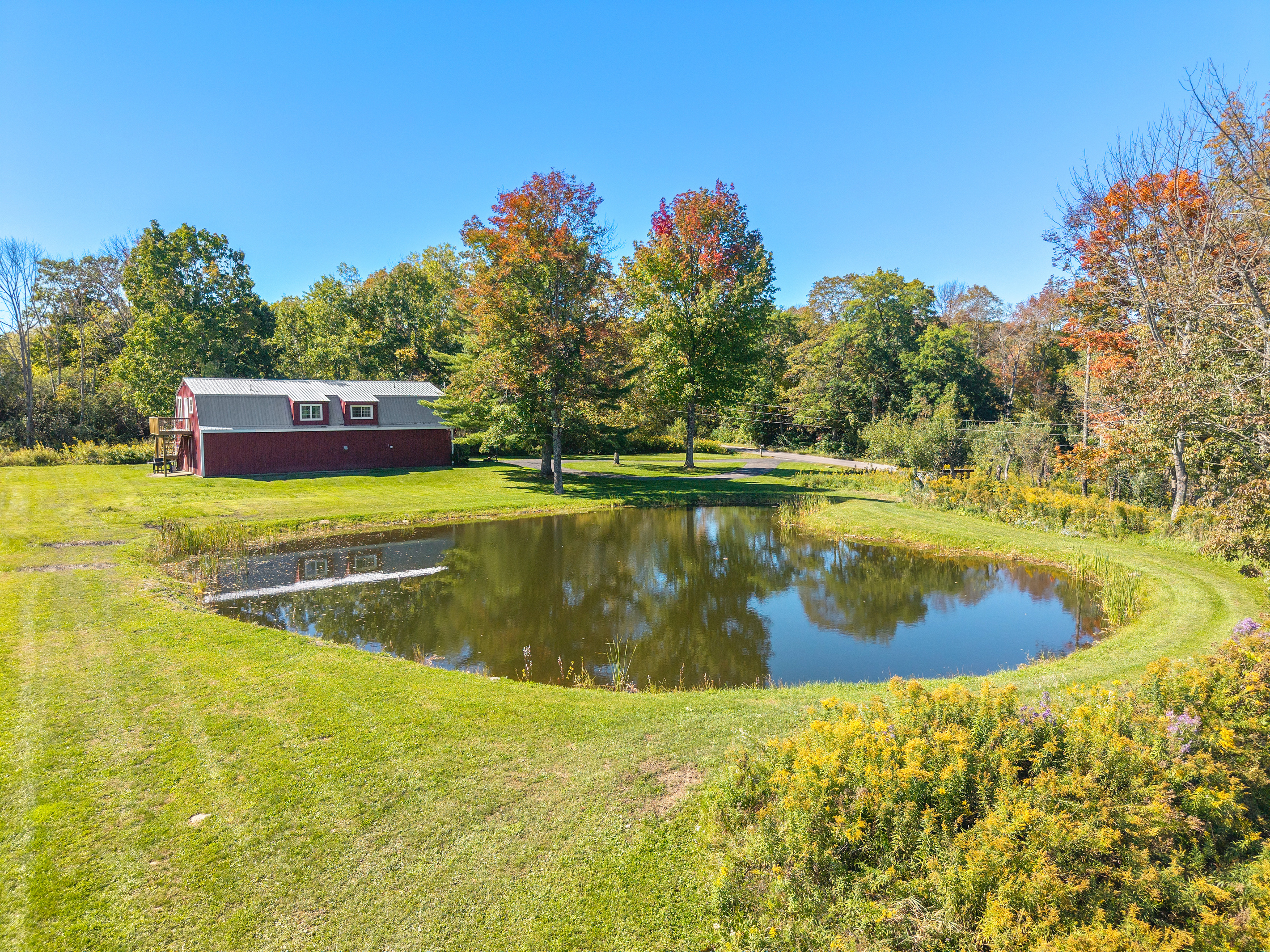 Breezy Acre Farm Apartments pond