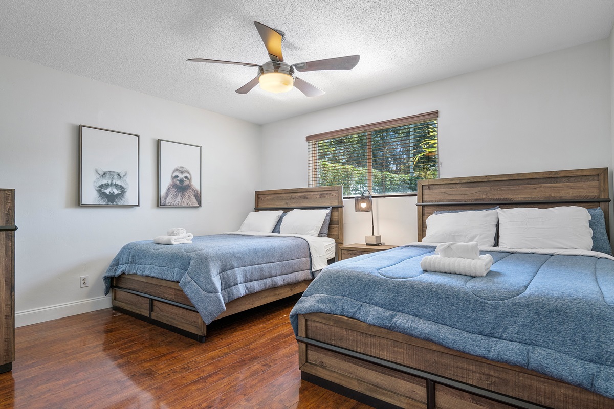 2 bedrooms with window