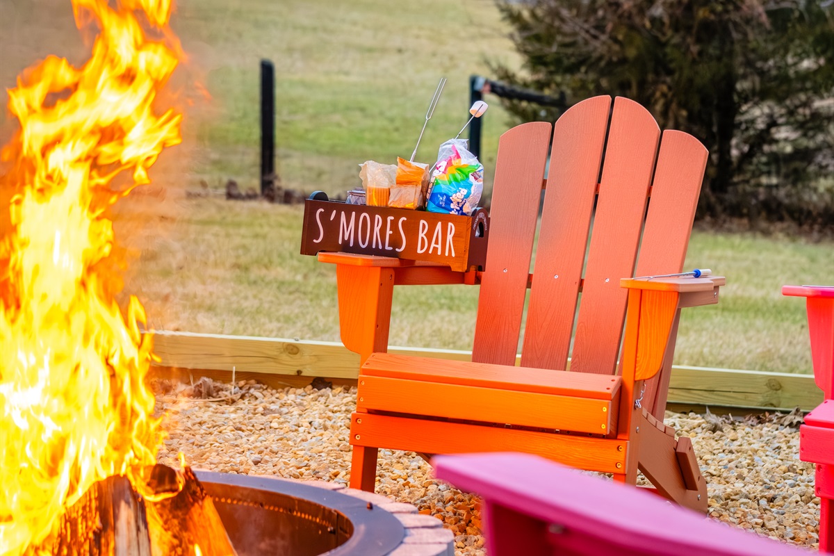 Delicious S’mores station included with your stay.