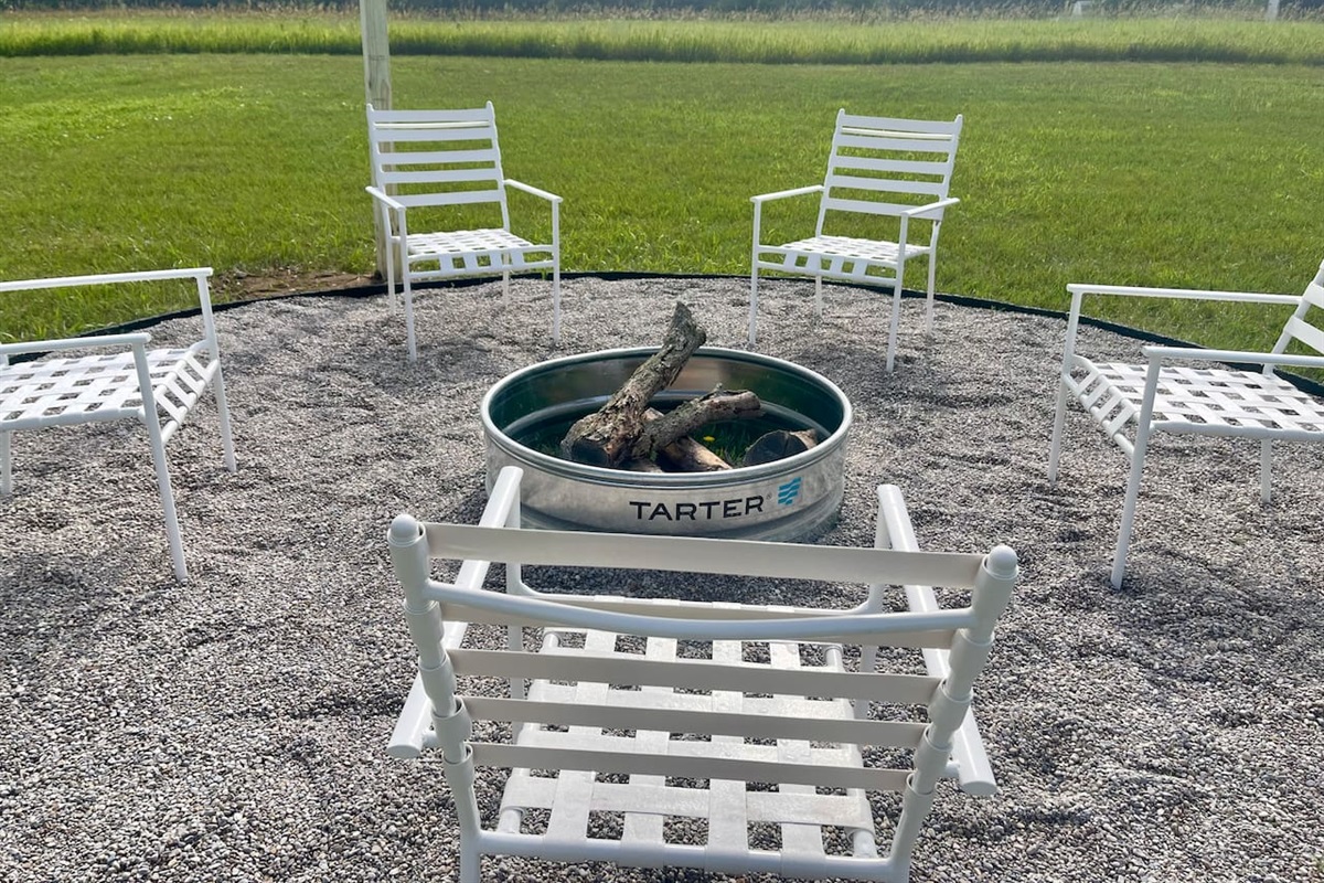 Fire pit available for our guests.