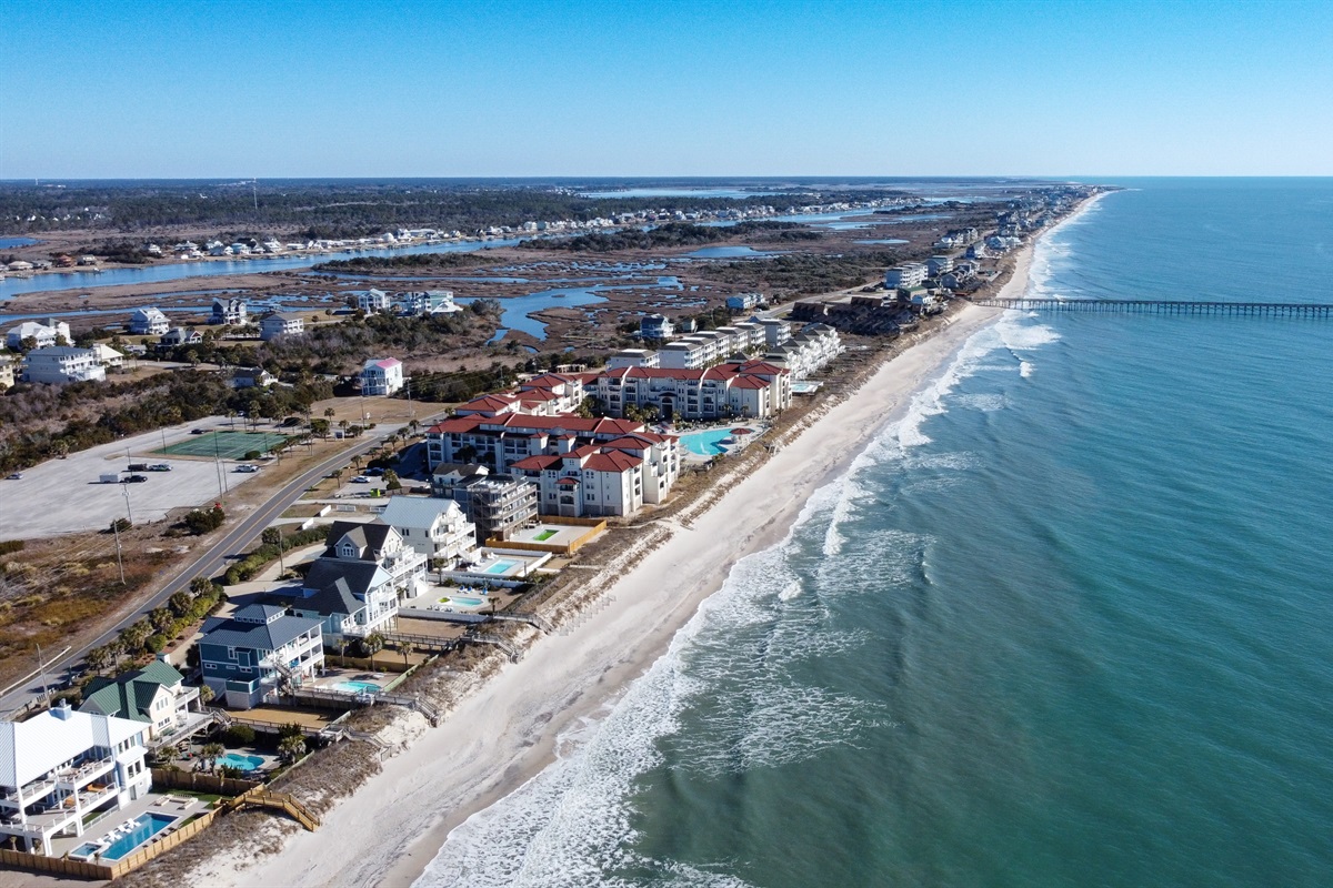 Villa Capriani in North Topsail Beach, looking north