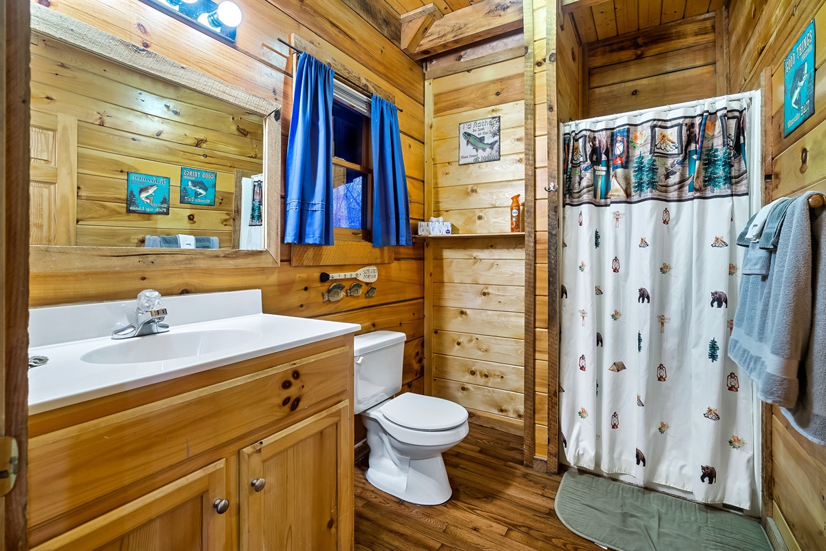 Full bathroom with walk-in shower