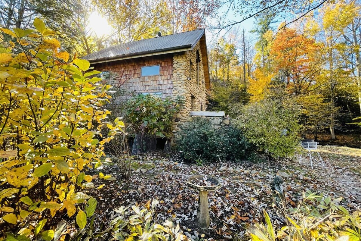 Lovely Stone Cottage bathed in the Fall light