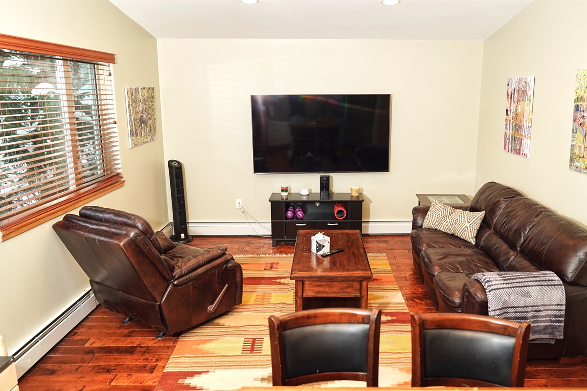 Living Area~relax and watch the big screen TV.