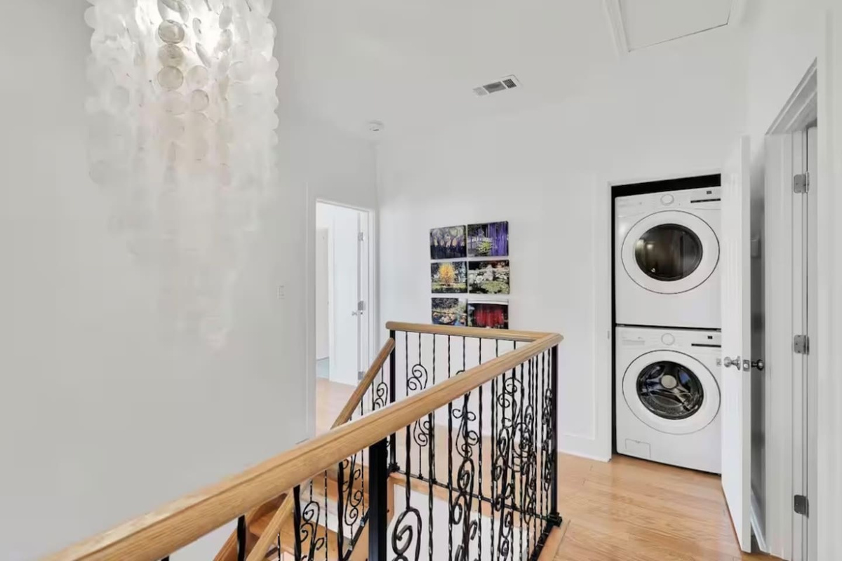 Laundry closet on top floor 