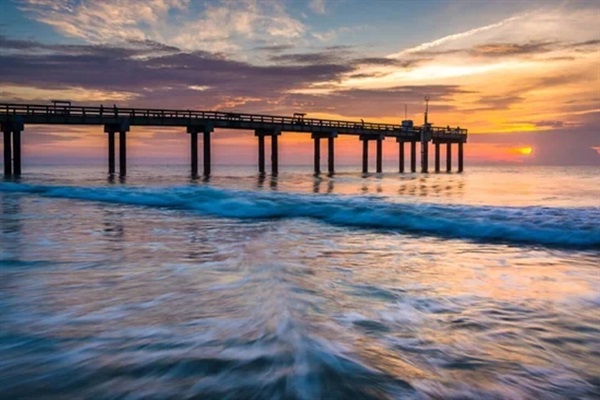 The St. Augustine fishing pier and beach is 7.5 miles away.  