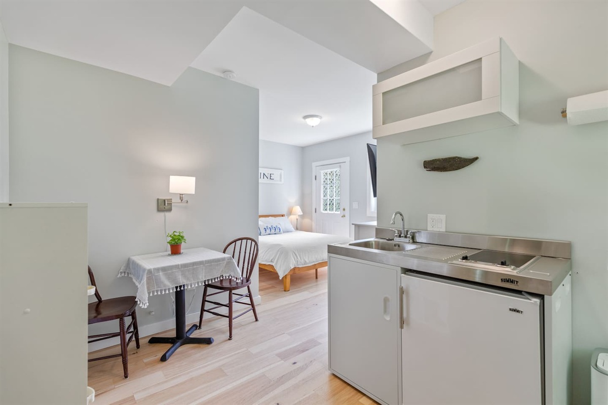 Basement kitchenette and bedroom!