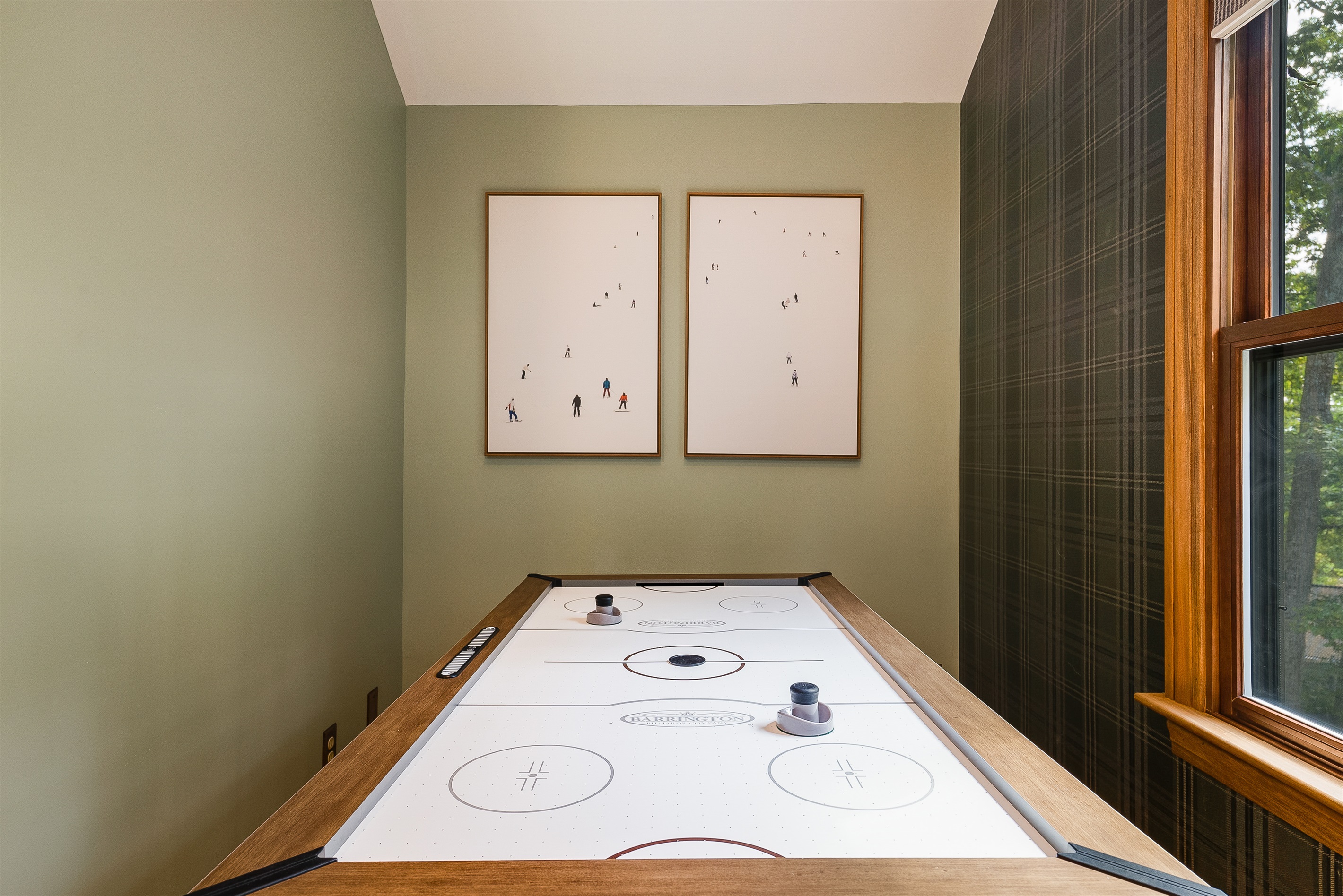 Game on! Air hockey fun right in your bedroom.