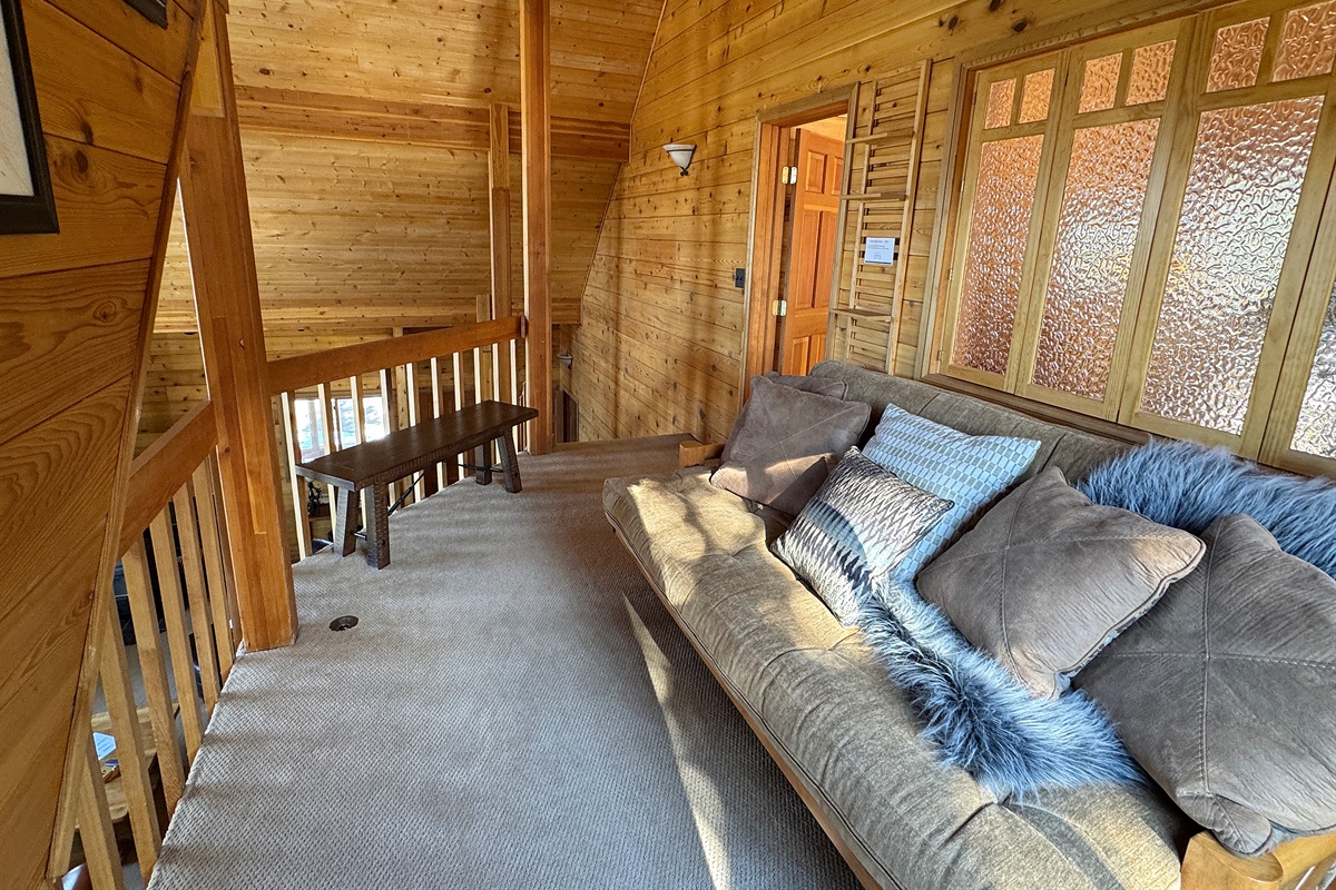 Loft with full-size futon sleeper