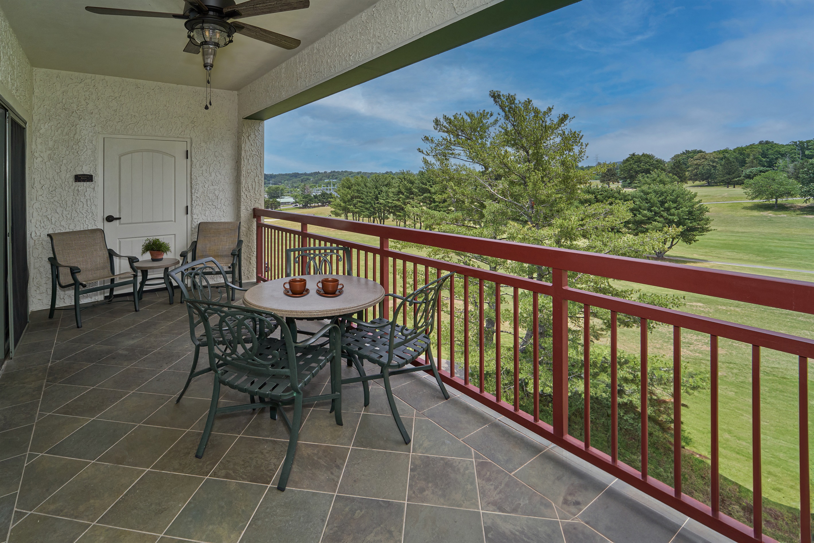 Enjoy Your Morning Coffee Overlooking the Golf Coarse From Your Private Balcony Just off the Living Area or The Primary Bedroom