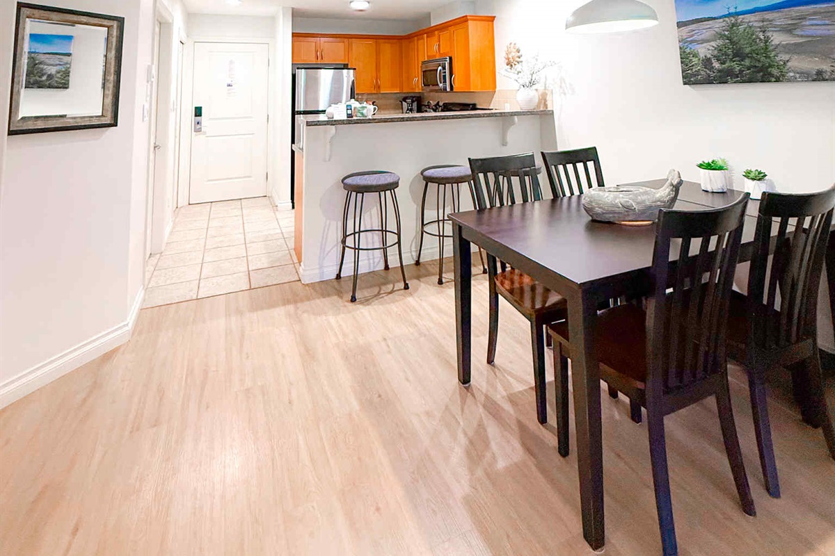 Unit A Bar Kitchen View.