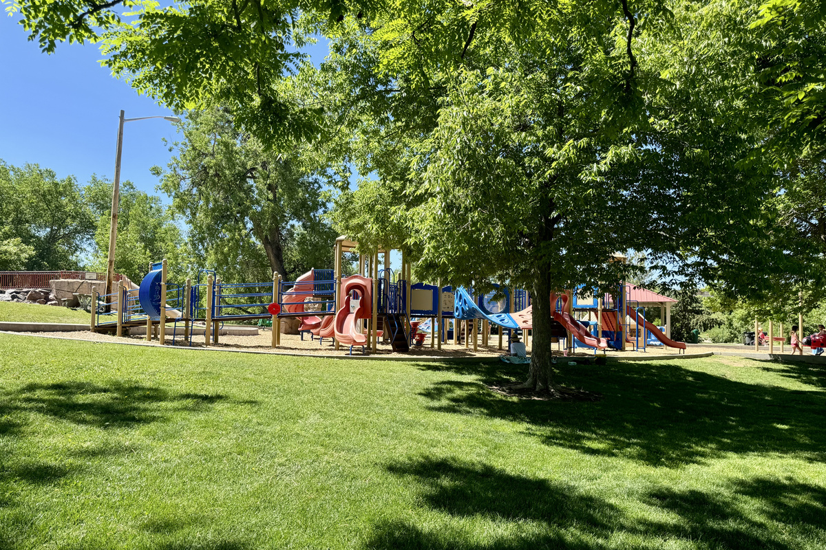 Playground at DeKoevend Park across the street from our neighborhood and within walking distance