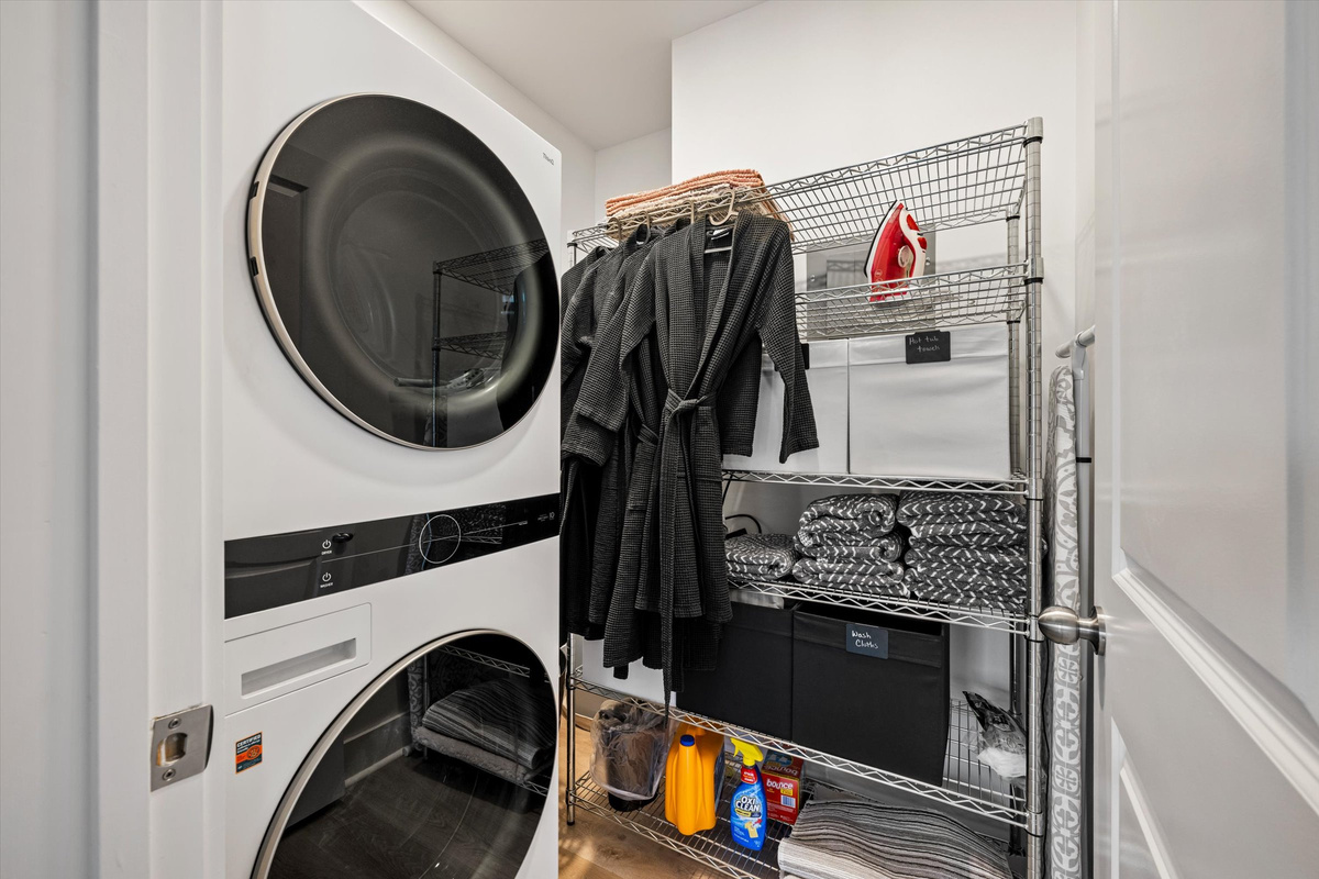 Full-size laundry makes longer stays easy and stress-free.